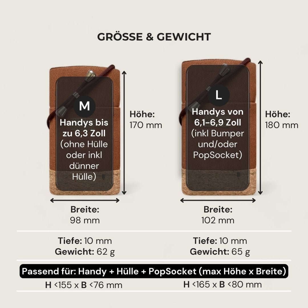 NELA Handytasche zum Umhängen - Handytasche zum Umhängen - Caramel Cork - Kuratist