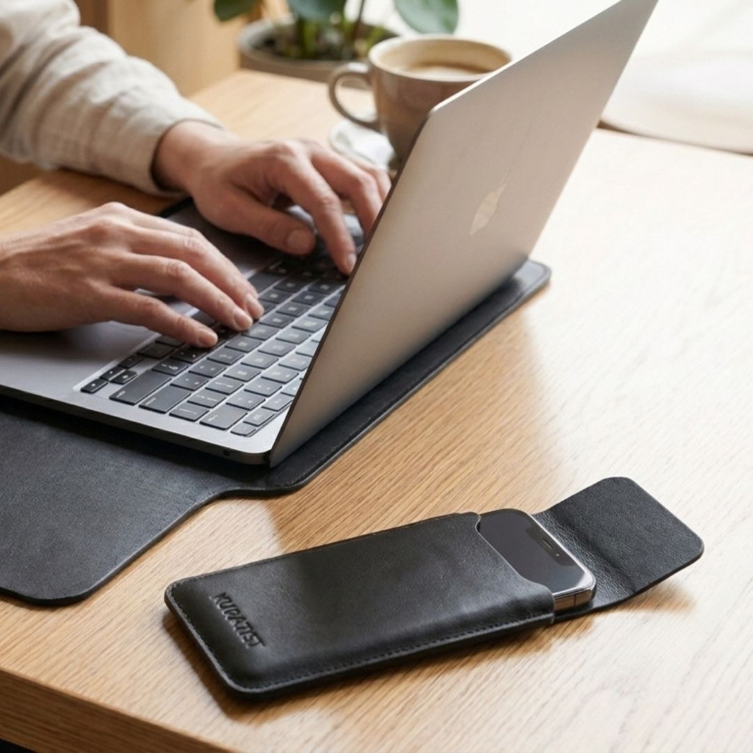 NORA Handyhülle mit Klappe - Handytaschen - Smooth Black - Kuratist