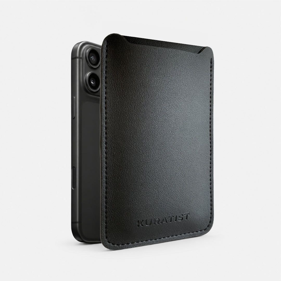 NORA Premium Handytasche (Vegan) - Handytaschen - Carbon Black Fine Grain - Kuratist