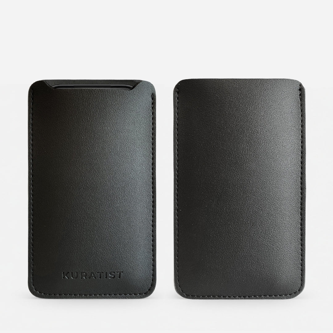 NORA Premium Handytasche (Vegan) - Handytaschen - Carbon Black Fine Grain - Kuratist