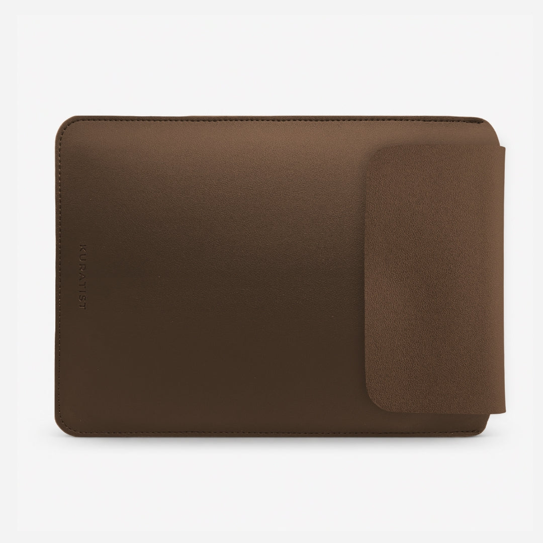 NORA Premium Laptophülle (Vegan) - Laptophüllen - Coffee Brown Fine Grain - Kuratist
