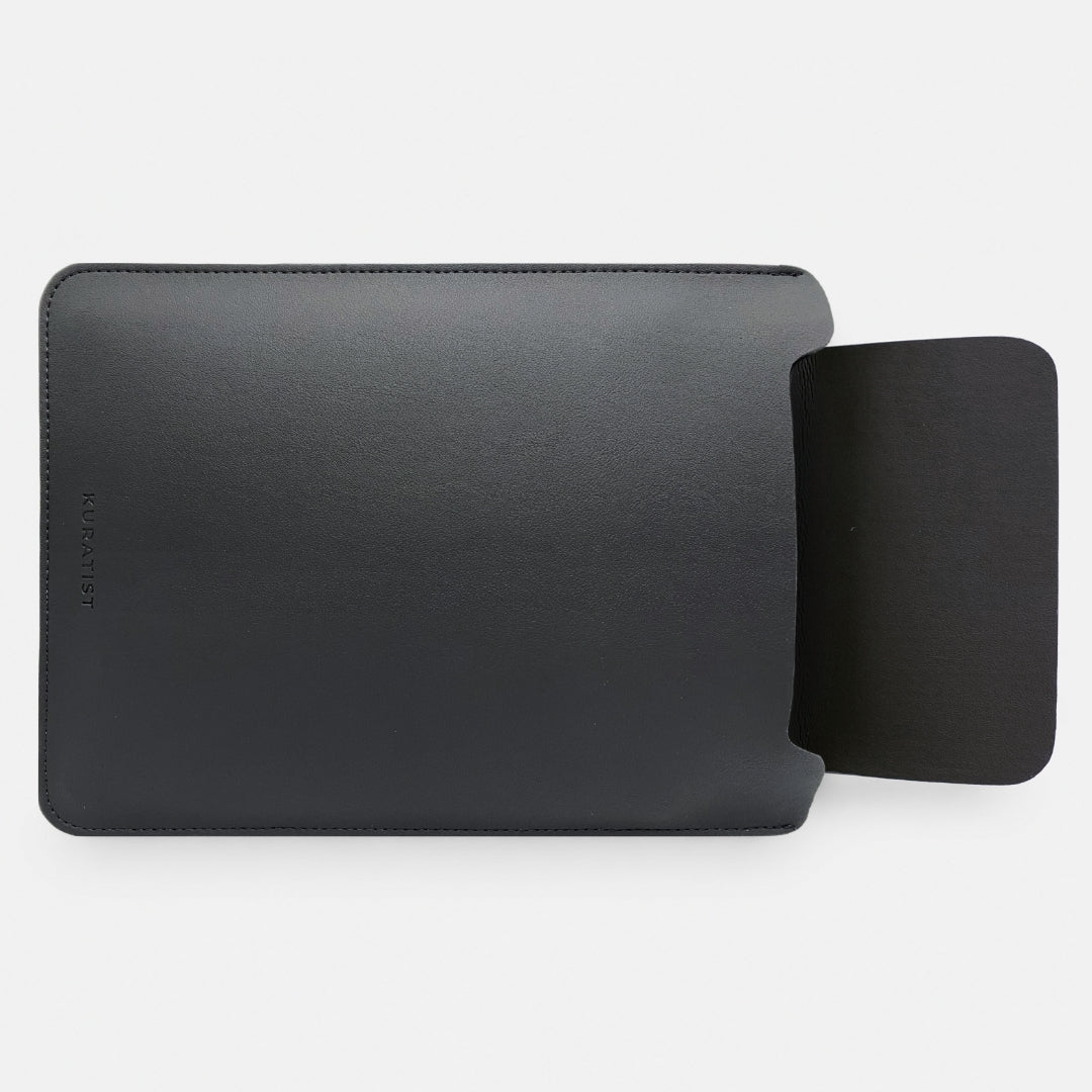 NORA Premium Laptophülle (Vegan) - Laptophüllen - Carbon Black Fine Grain - Kuratist