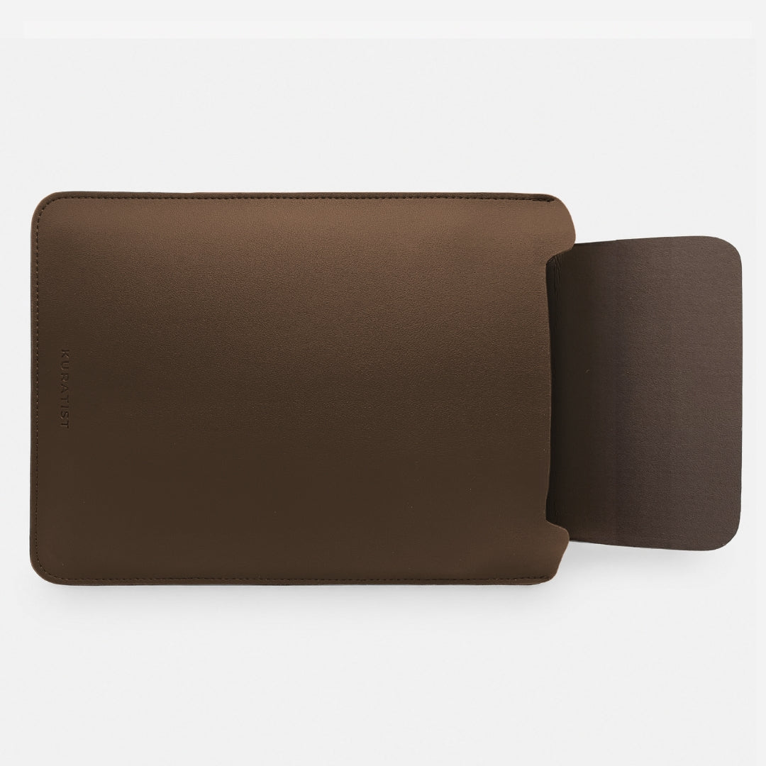NORA Premium Laptophülle (Vegan) - Laptophüllen - Coffee Brown Fine Grain - Kuratist