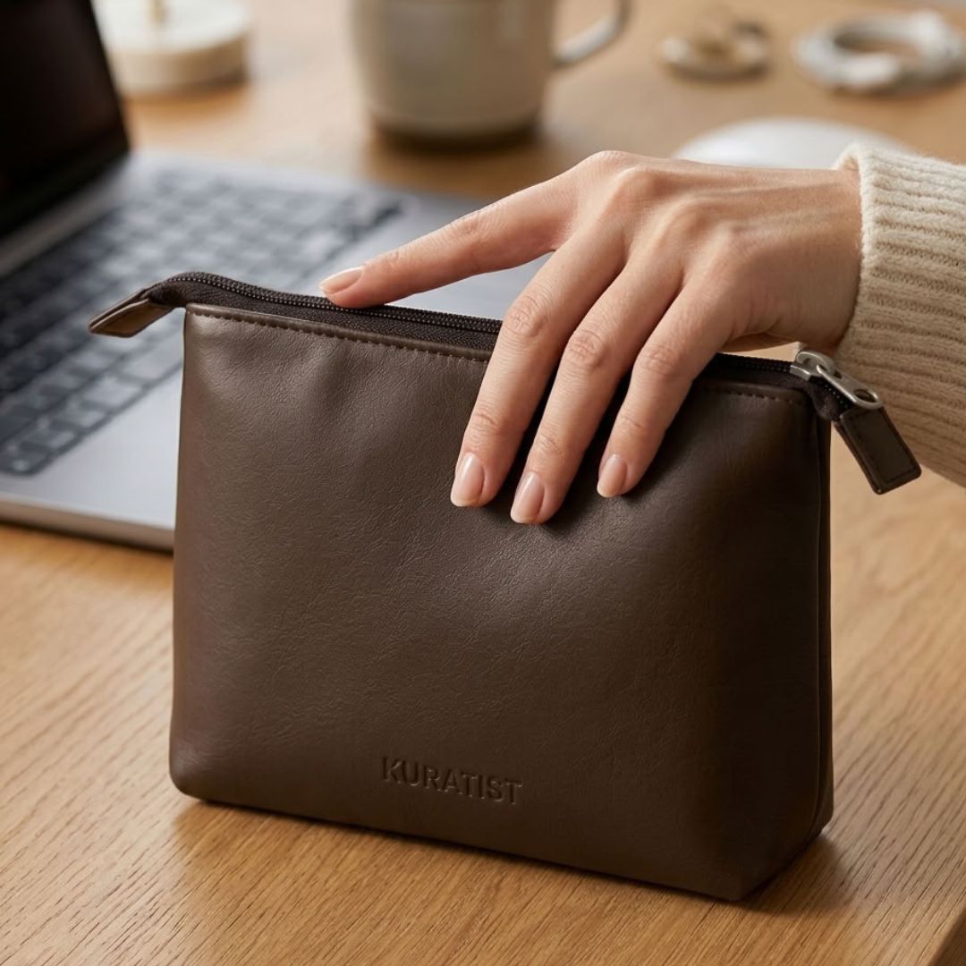 NORA Premium Tech-Organizer (Vegan) - Zubehör Taschen - Coffee Brown Fine Grain - Kuratist