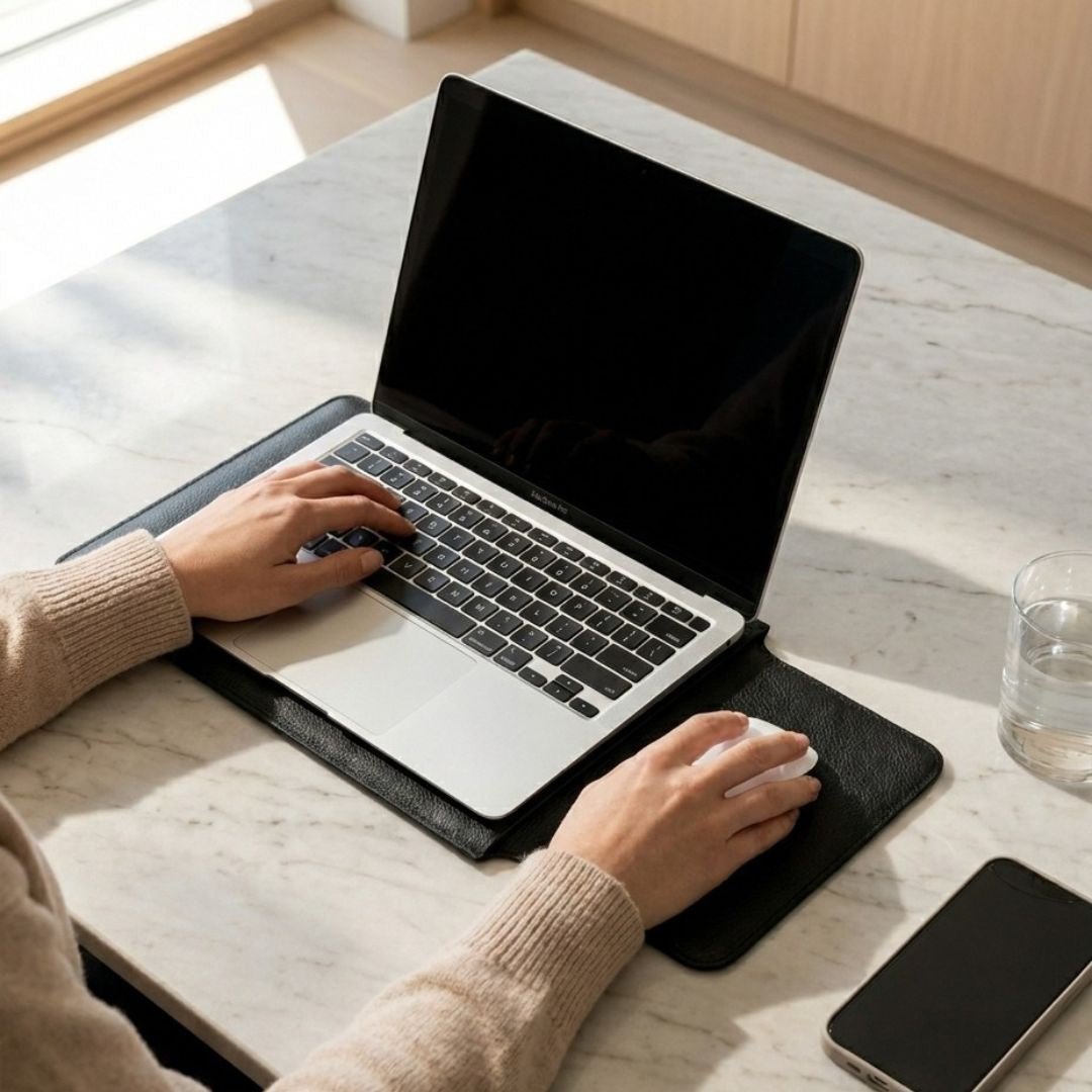 NORA Ultraflache Hülle für MacBook & Notebooks - Laptophüllen - Pebbled Black - Kuratist