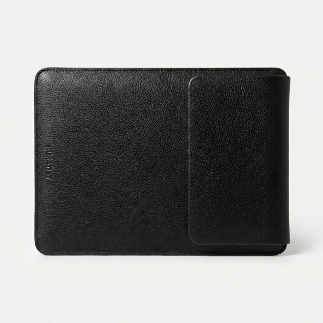 NORA Ultraflache Hülle für MacBook & Notebooks - Laptophüllen - Pebbled Black - Kuratist
