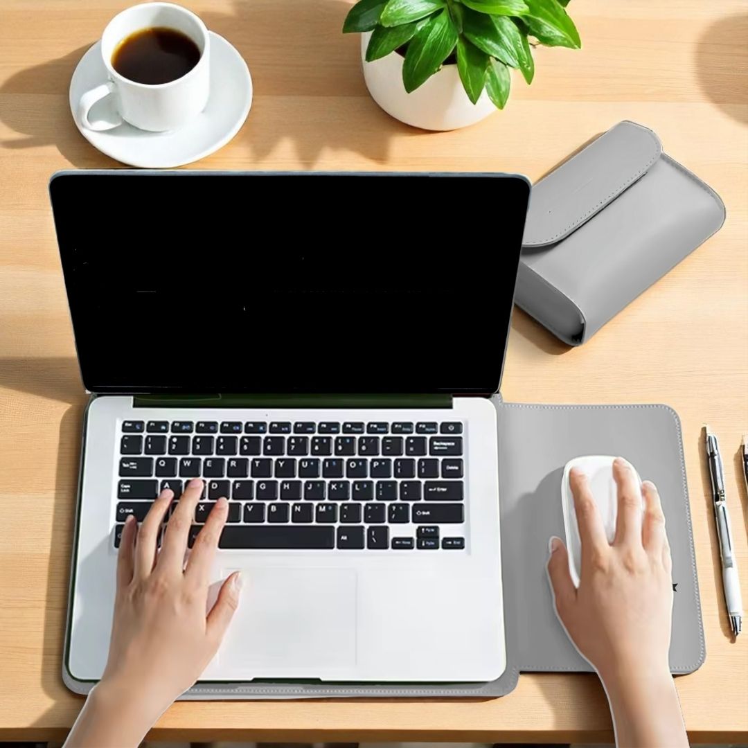 NORA – Ultraflache Hülle für MacBook & Notebooks - Laptoptaschen - Mountain Gray - Kuratist