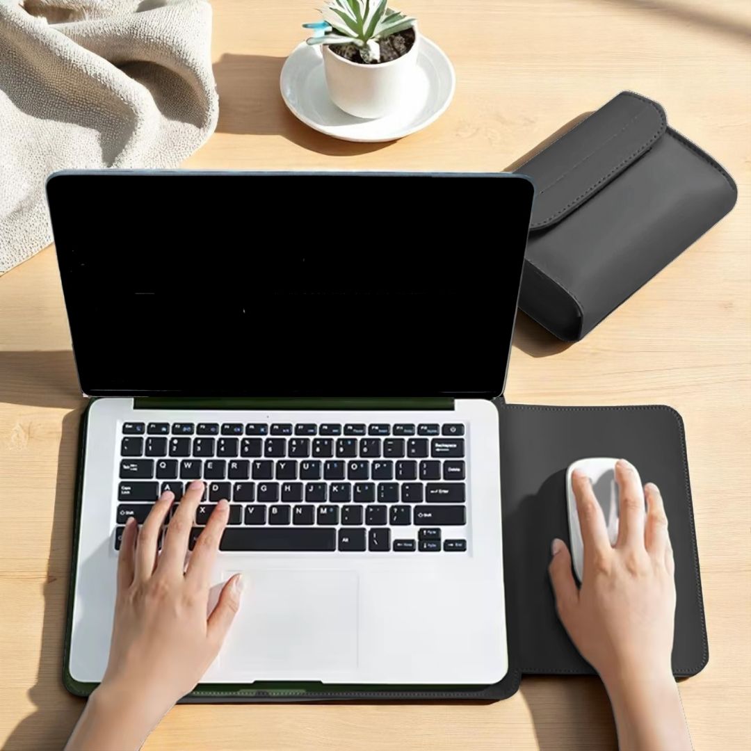 NORA – Ultraflache Hülle für MacBook & Notebooks - Laptoptaschen - Deep Black - Kuratist