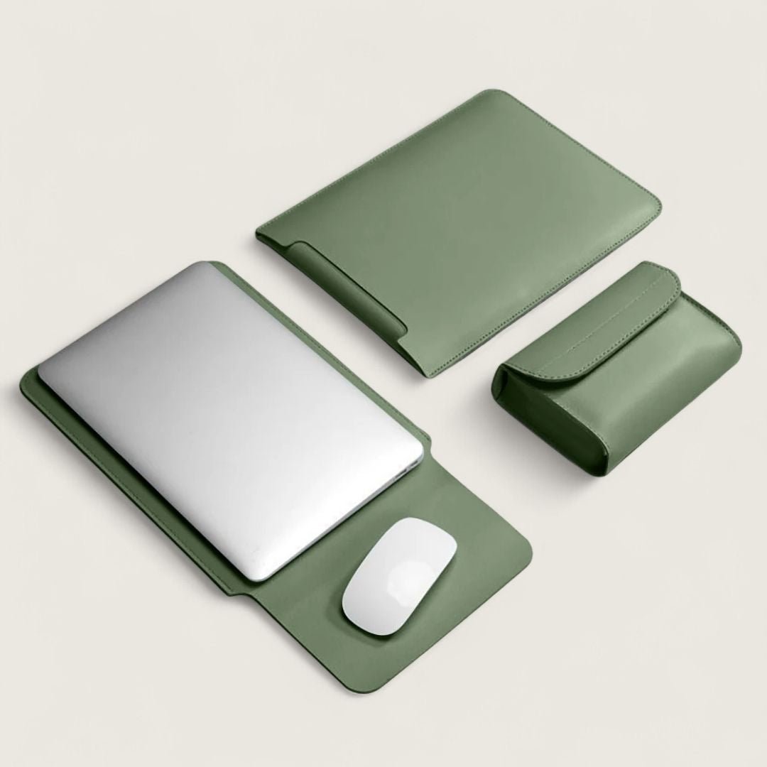 NORA – Ultraflache Hülle für MacBook & Notebooks - Laptoptaschen - Forest Green - Kuratist