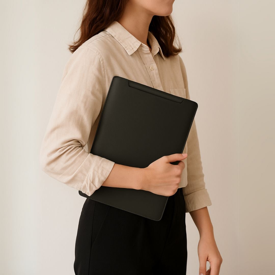 NORA – Ultraflache Hülle für MacBook & Notebooks - Laptoptaschen - Deep Black - Kuratist