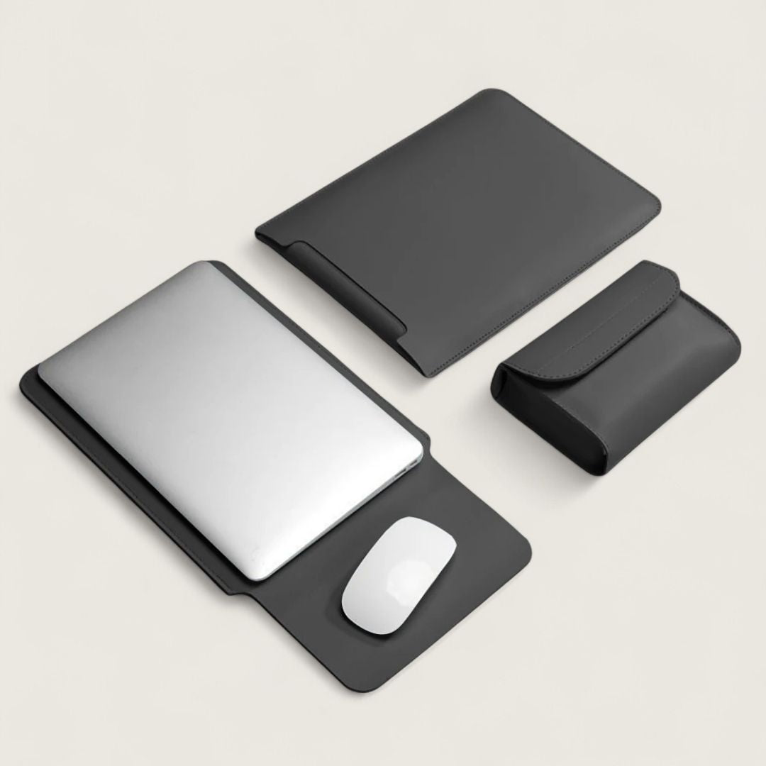 NORA – Ultraflache Hülle für MacBook & Notebooks - Laptoptaschen - Deep Black - Kuratist