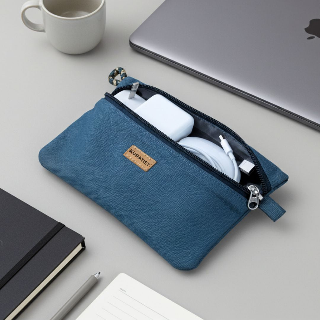 RIKKE Zubehör Tasche, M - Zubehör Taschen - Teal - Kuratist