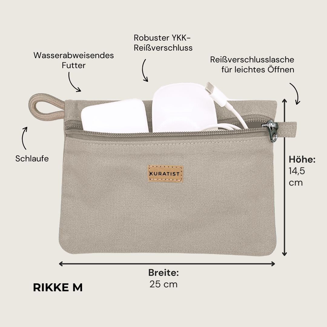 RIKKE Zubehör Tasche, M - Zubehör Taschen - Ecru - Kuratist