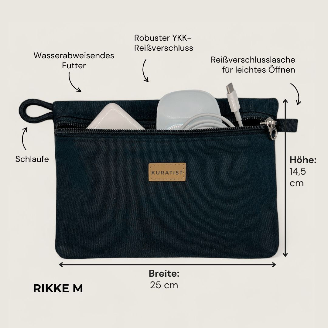 RIKKE Zubehör Tasche, M - Zubehör Taschen - Black - Kuratist