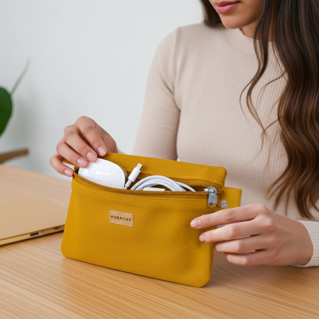 RIKKE Zubehör Tasche, M - Zubehör Taschen - Curry - Kuratist