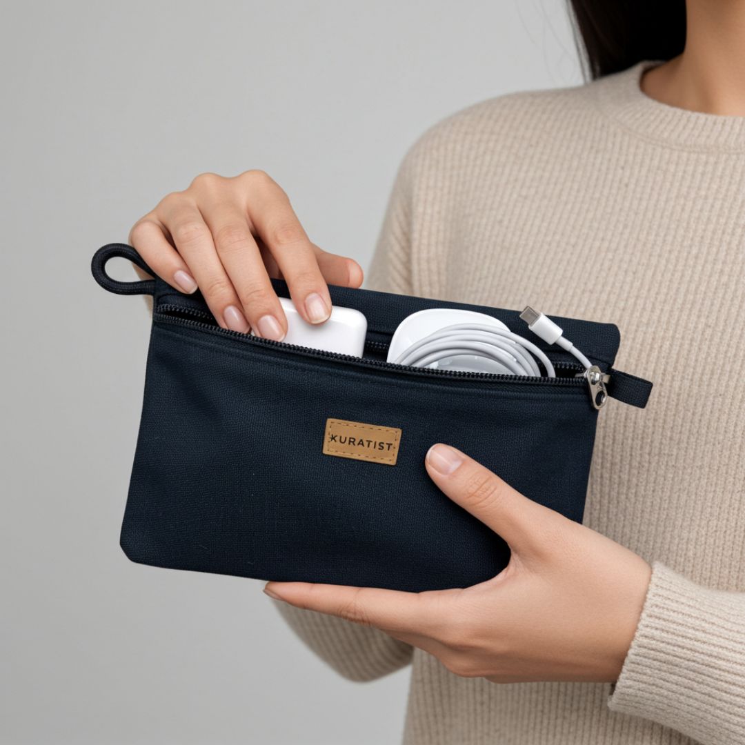 RIKKE Zubehör Tasche, M - Zubehör Taschen - Black - Kuratist