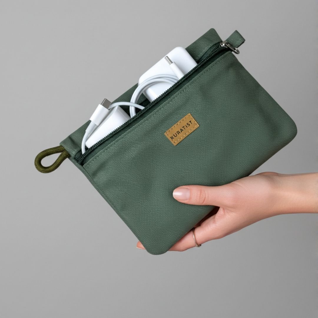 RIKKE Zubehör Tasche, M - Zubehör Taschen - Pine - Kuratist