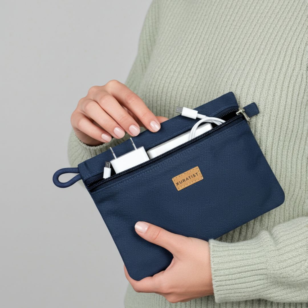 RIKKE Zubehör Tasche, M - Zubehör Taschen - Evening Blue - Kuratist