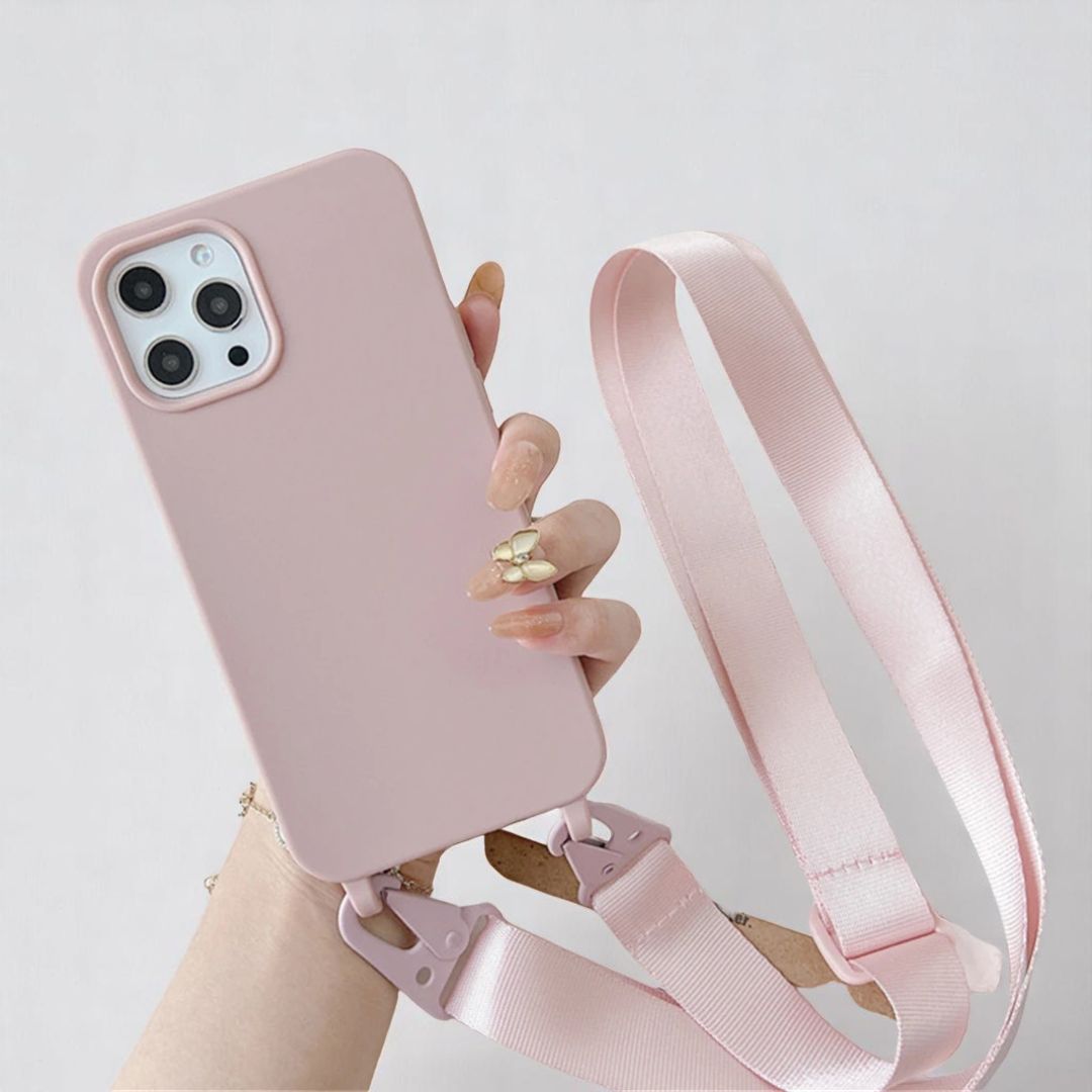 VERA iPhone Handyhülle zum Umhängen - Handyhüllen mit Band - Pink - Kuratist