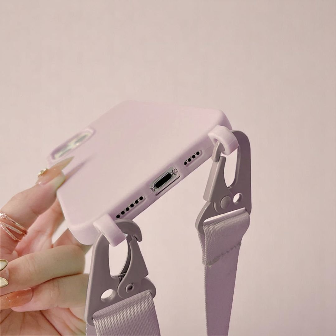VERA iPhone Handyhülle zum Umhängen - Handyhüllen mit Band - Pink - Kuratist